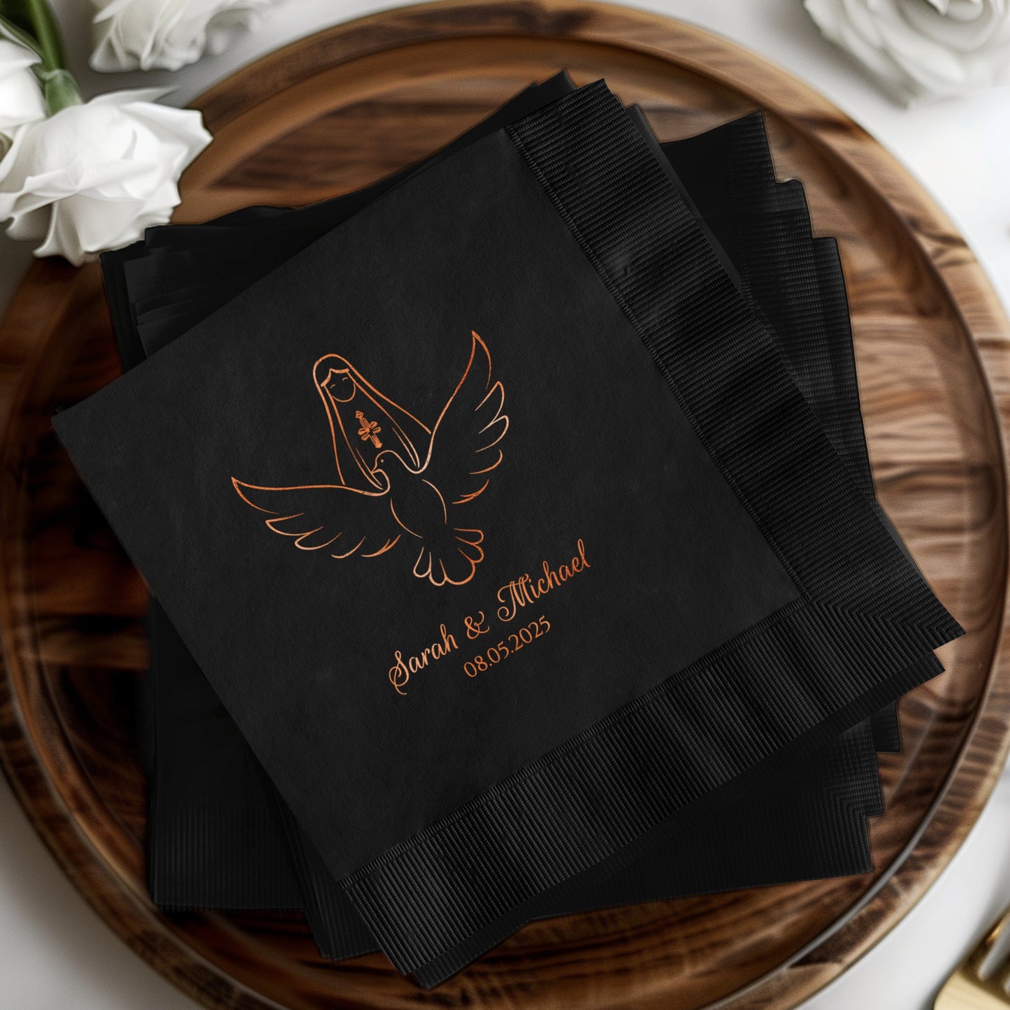 Personalized Wedding Napkins Elegant Custom Product