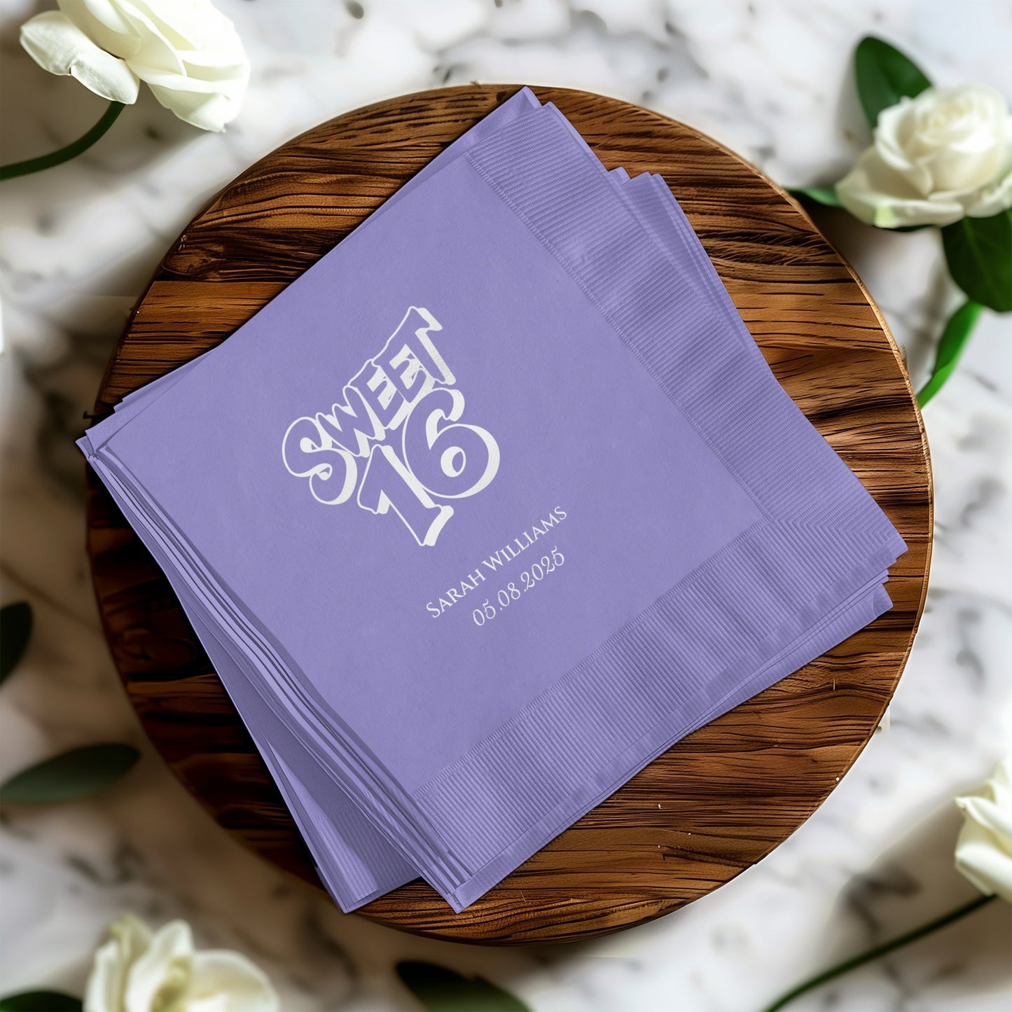 Sweet 16 Customized Napkins Special Event product