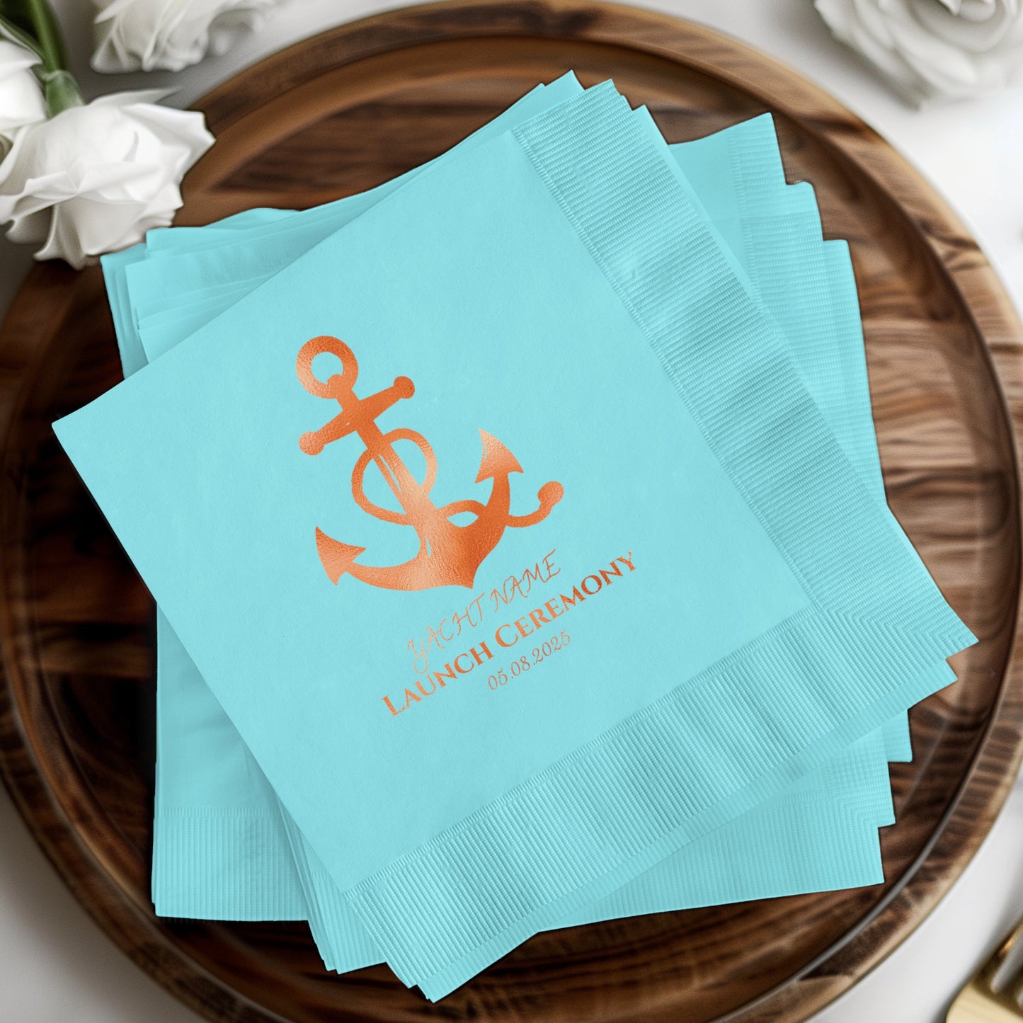 Yacht Launch Ceremony Custom Napkin product