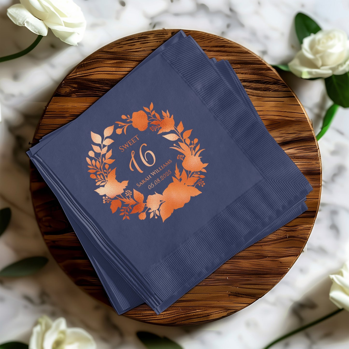 Elegant Sweet 16 Personalized Birthday Party Napkin product