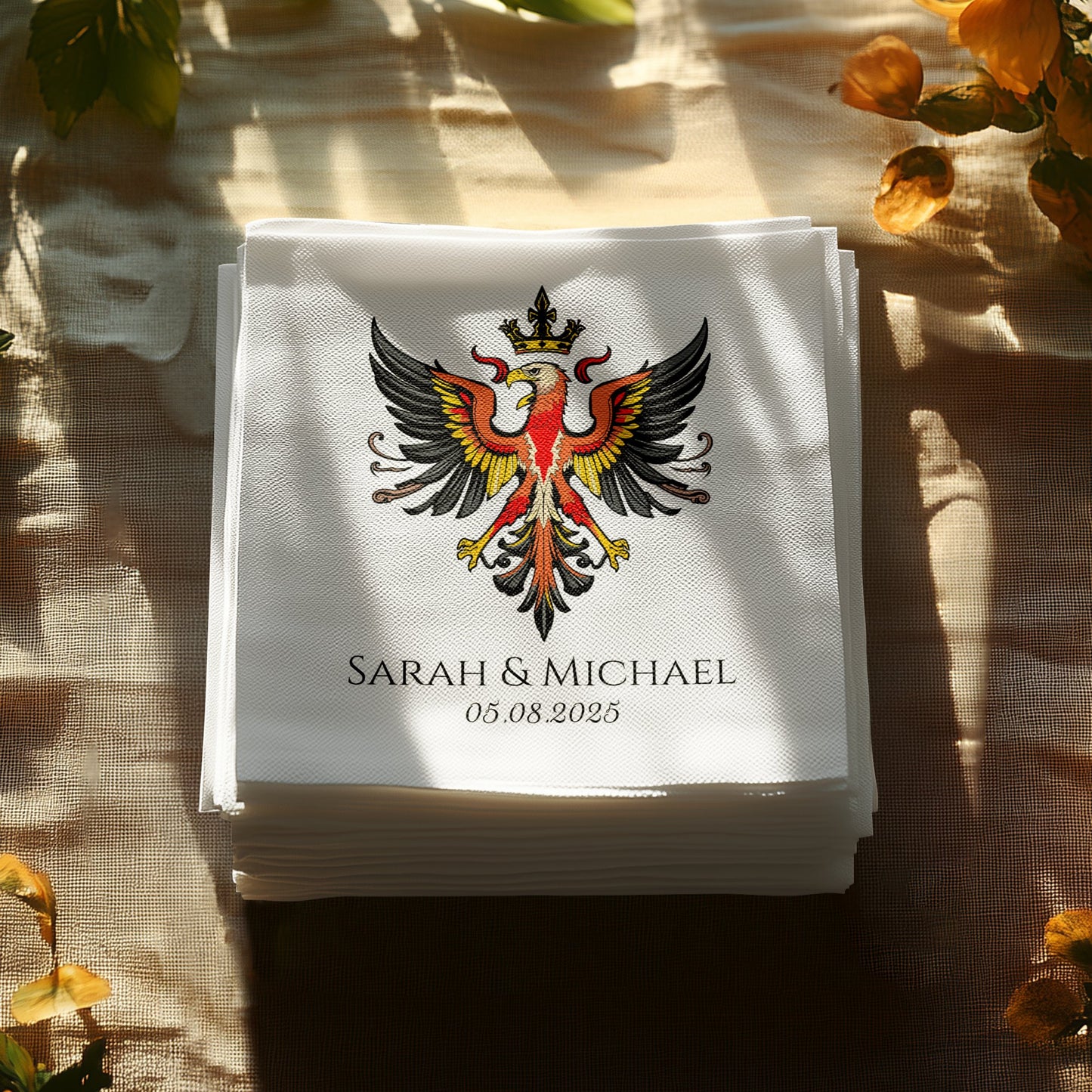 Majestic Custom Design Eagle Wedding Napkins product