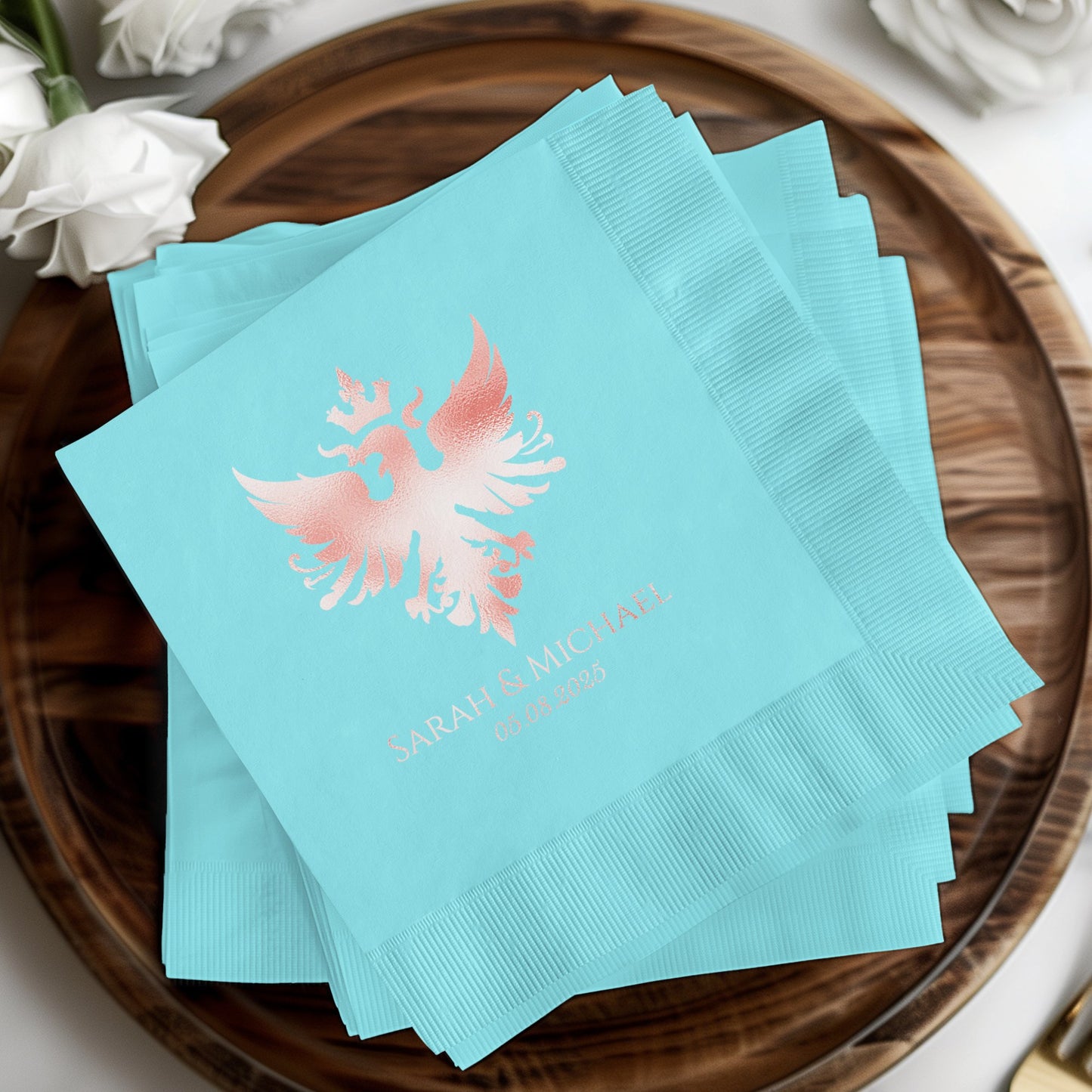 Elegant Personalized Wedding Napkins Party Product