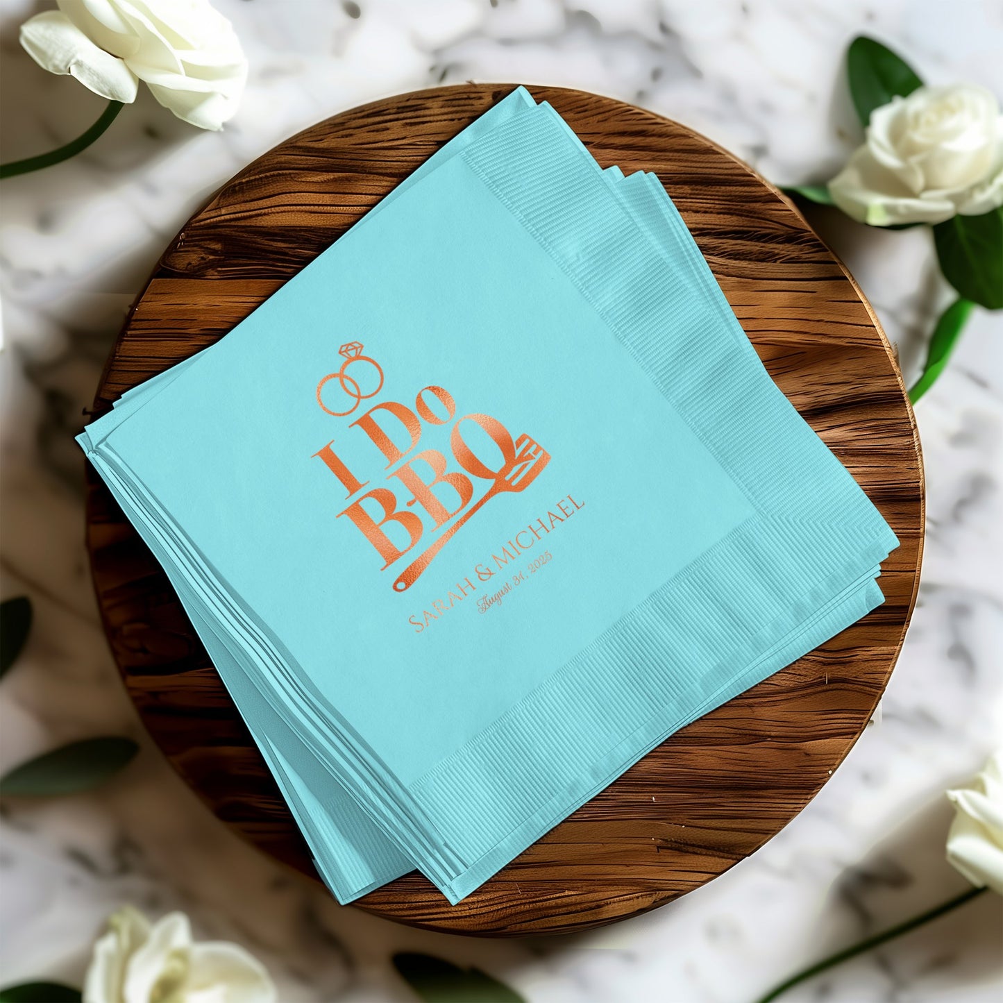 I Do BBQ Wedding Napkins Customized Party product type
