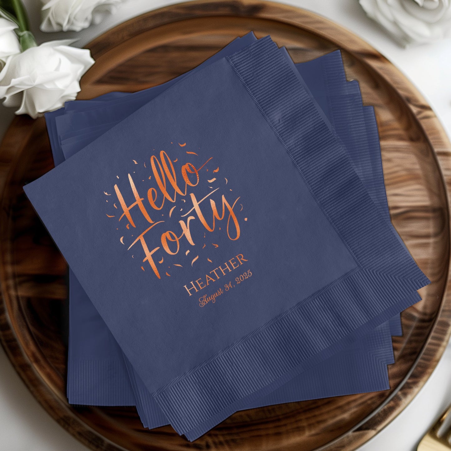 Hello Forty Personalized Birthday Party Napkin product