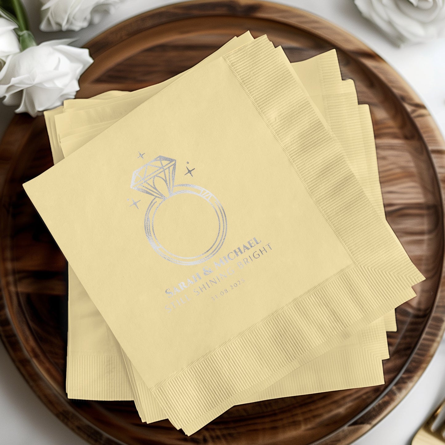 Personalized Wedding Ring Design Napkins product