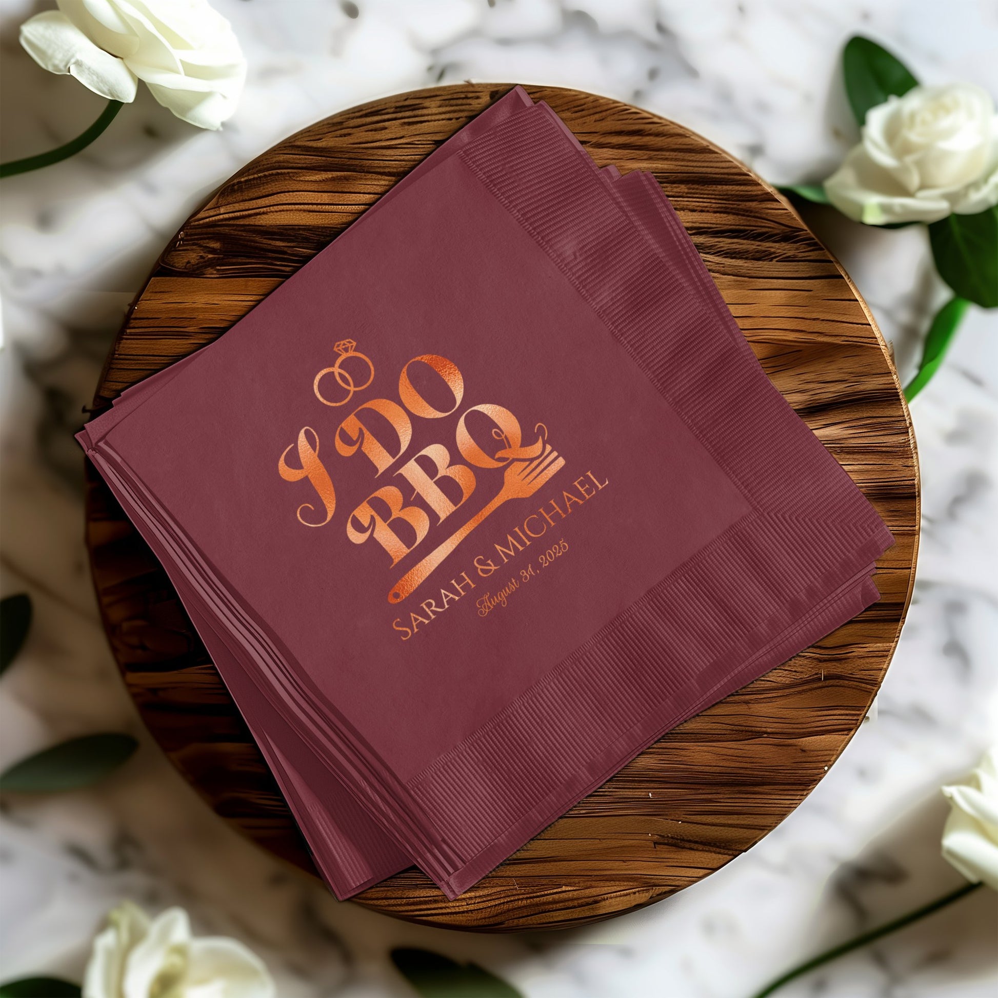 I DO BBQ Personalized Wedding Napkins product