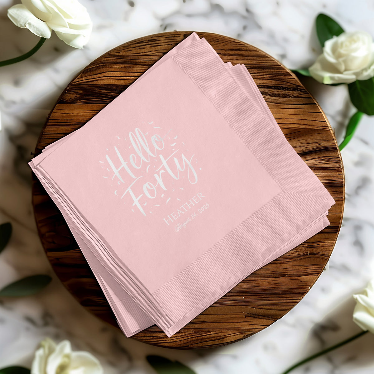 Hello Forty Custom Napkins Party Celebration product