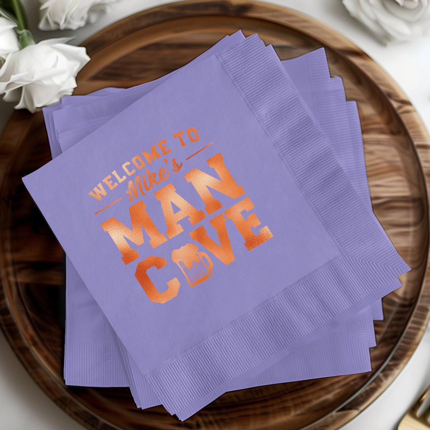 Welcome to Man Cave Decorative Napkins product