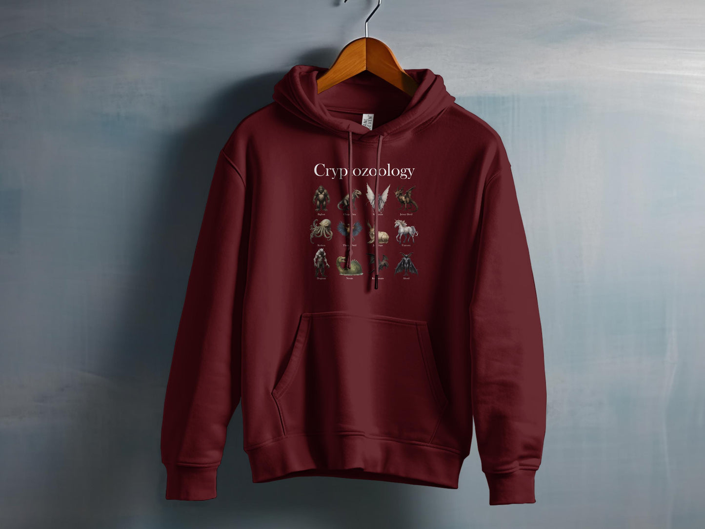 Cryptozoology Creatures Art on Trendy Hoodie product type