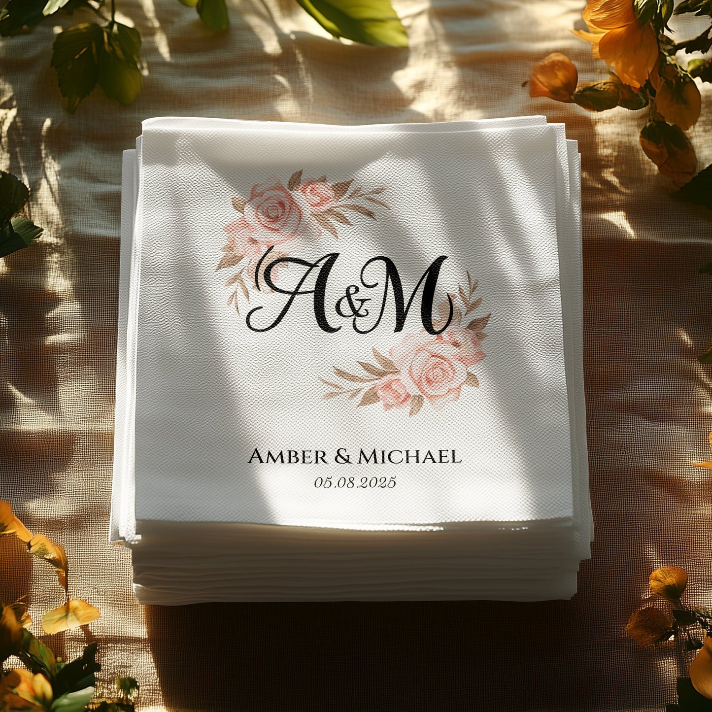 Personalized Wedding Monogram Paper Napkin product
