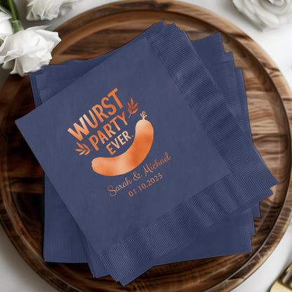 Wurst Party Ever Personalized Napkins product type