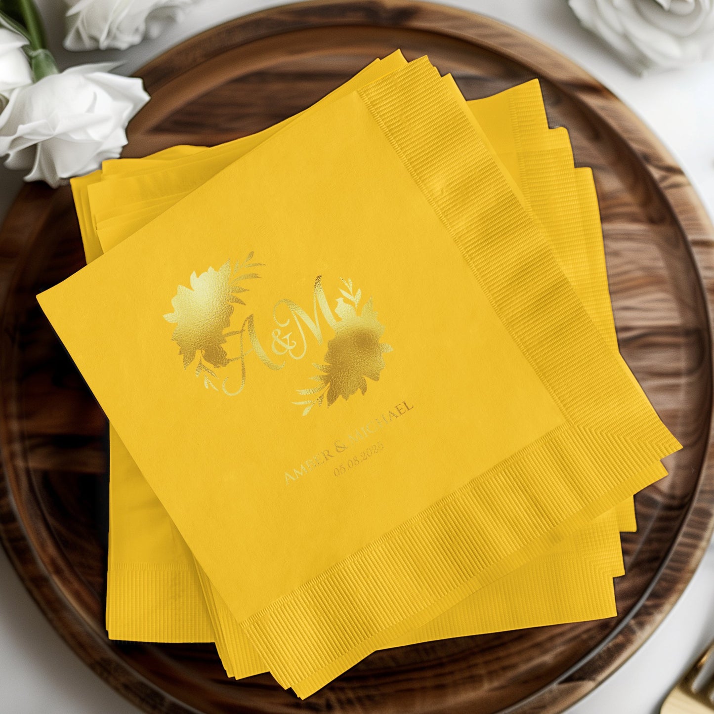 Personalized Monogrammed Wedding Napkins Unique product