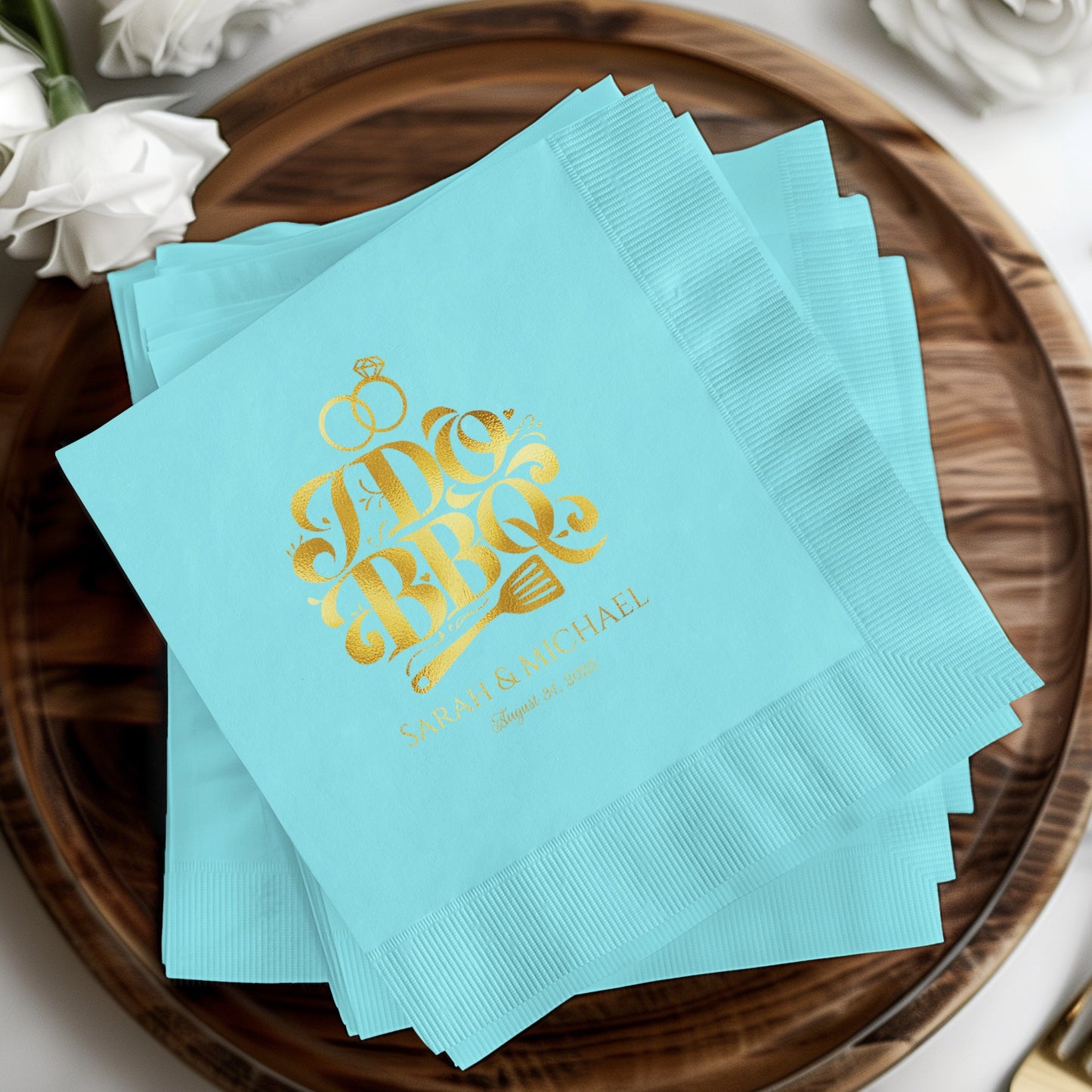 Blue Customized I Do BBQ Party Napkins product type
