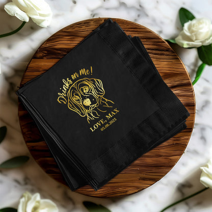 Personalized Drinks On Me! Napkins party product