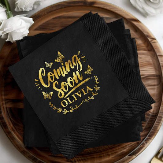 Coming Soon Personalized Baby Shower Napkin product