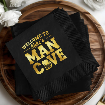Welcome to Mike's Man Cave Decorative Napkins product