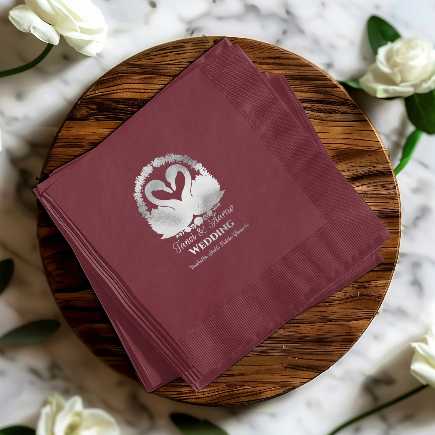 Elegant Personalized Wedding Napkins product