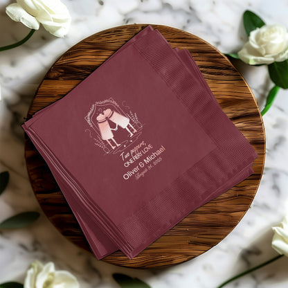Personalized Wedding Themed Napkins party product