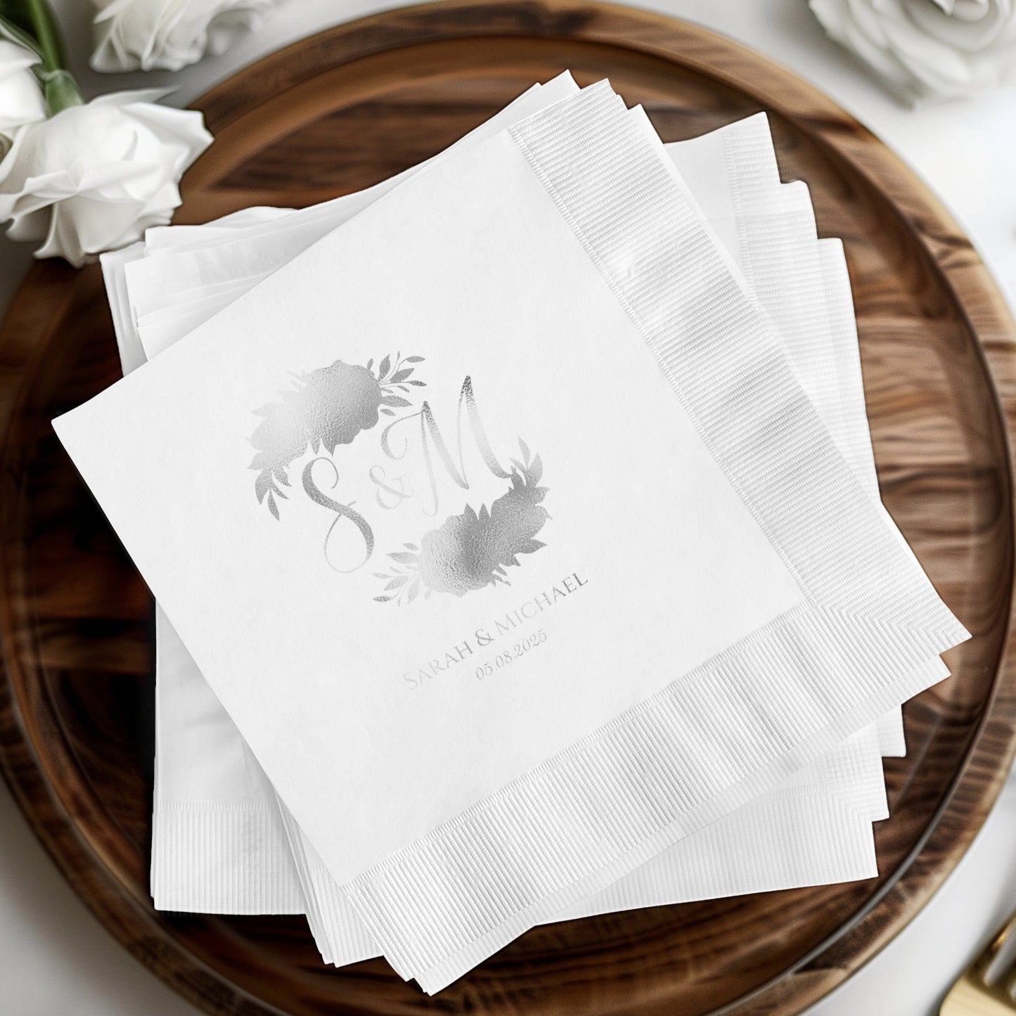Personalized Wedding Monogram Paper Napkins product type
