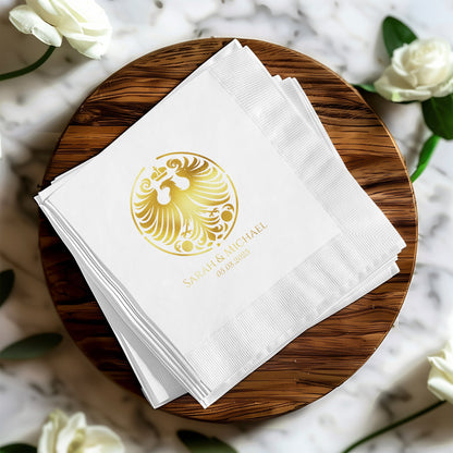 Elegant Personalized Eagle Design Napkin product