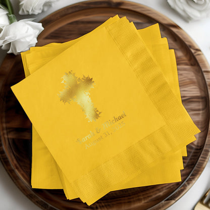 Gold Embossed Personalized Event Napkins product