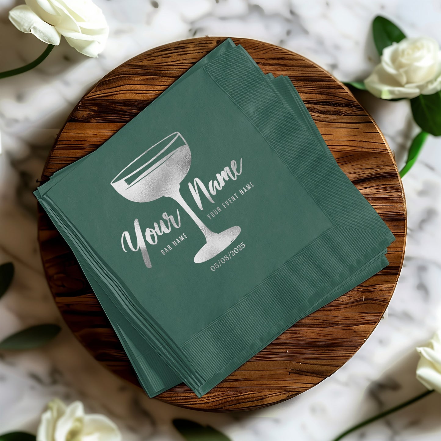 Personalized Green Party Celebration Napkins product