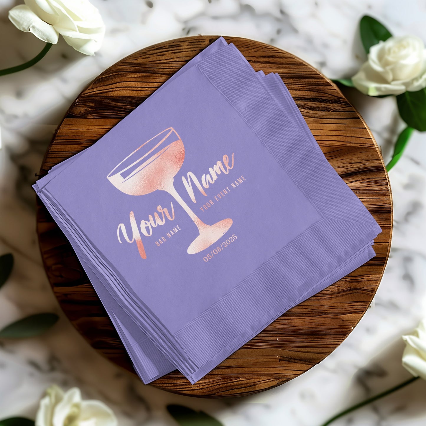 Custom Printed Event Napkin Favor Ultra Violet Napkins product