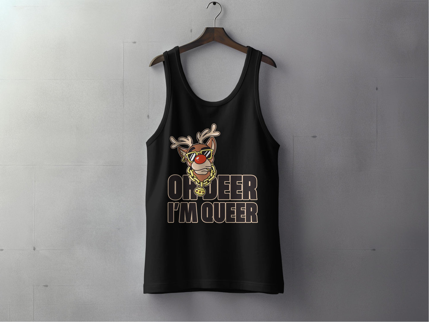 Oh Deer I'm Queer Tank Top Funny Christmas product