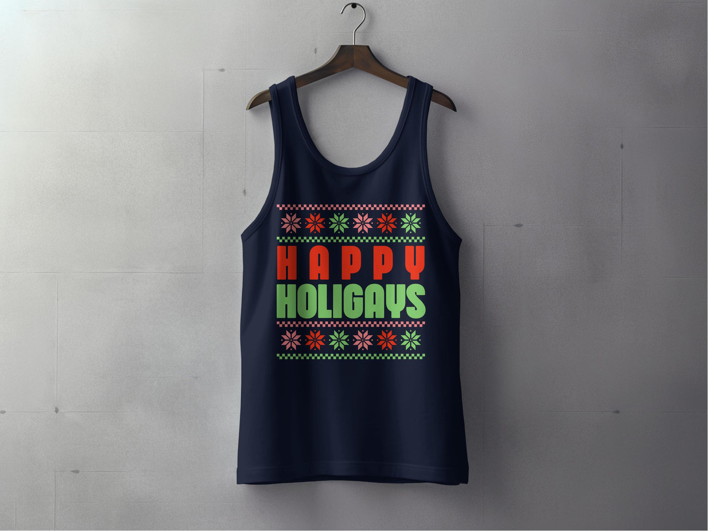 Festive Happy Holigays Tank Top for the Holiday Season Product