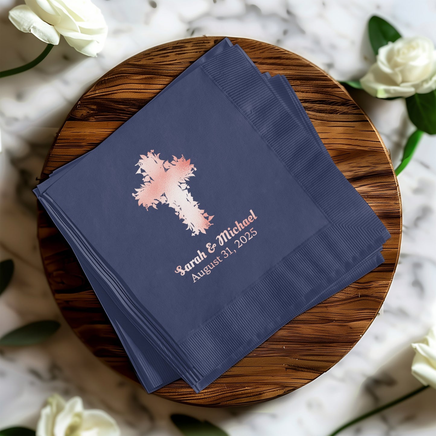 Personalized Cross Design Event Napkin product