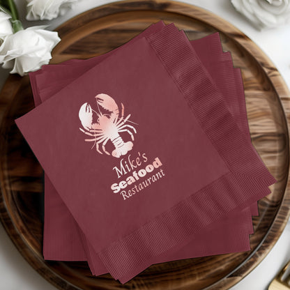 Mike's Seafood Restaurant Lobster Design Napkin product