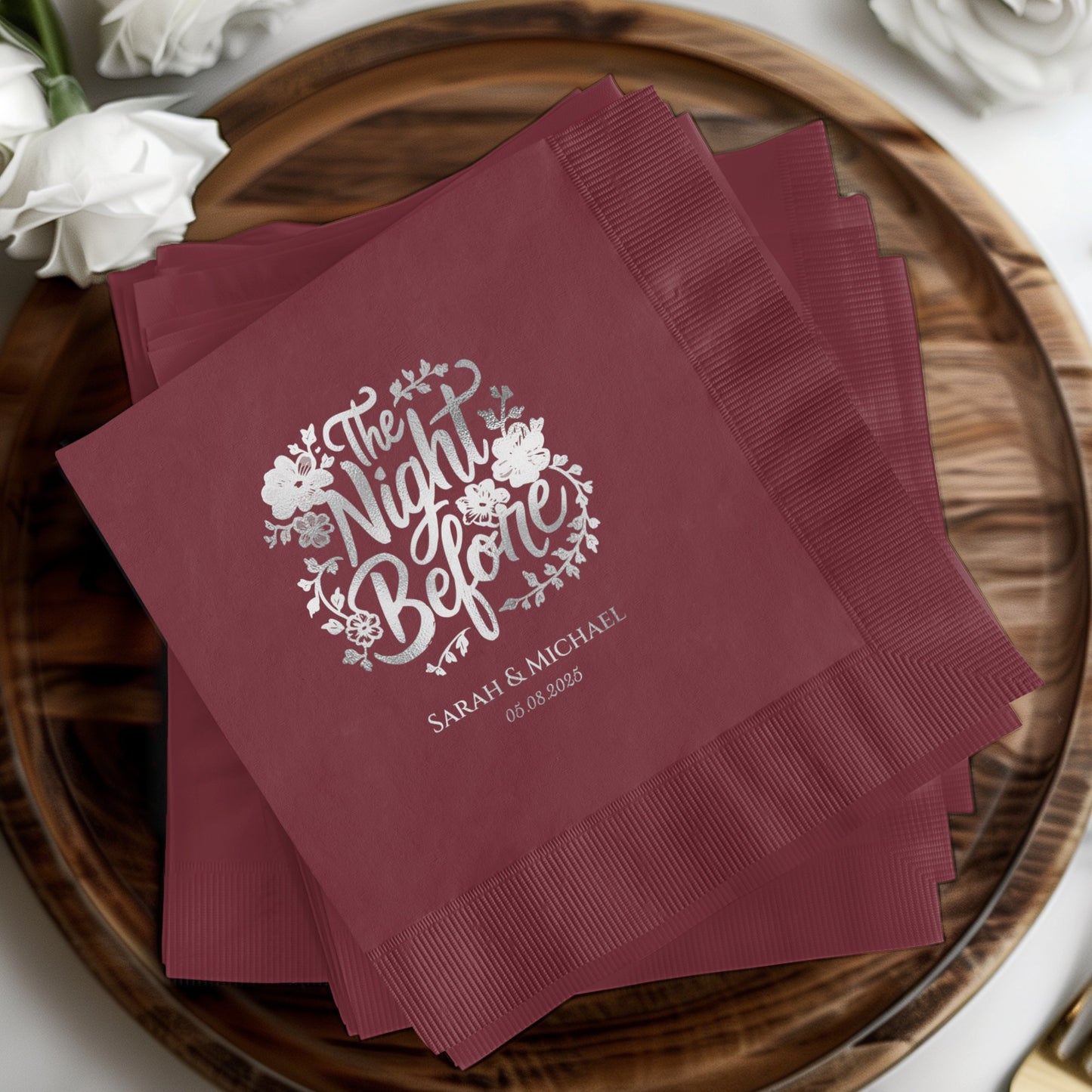 The Night Before Custom Red Napkins product