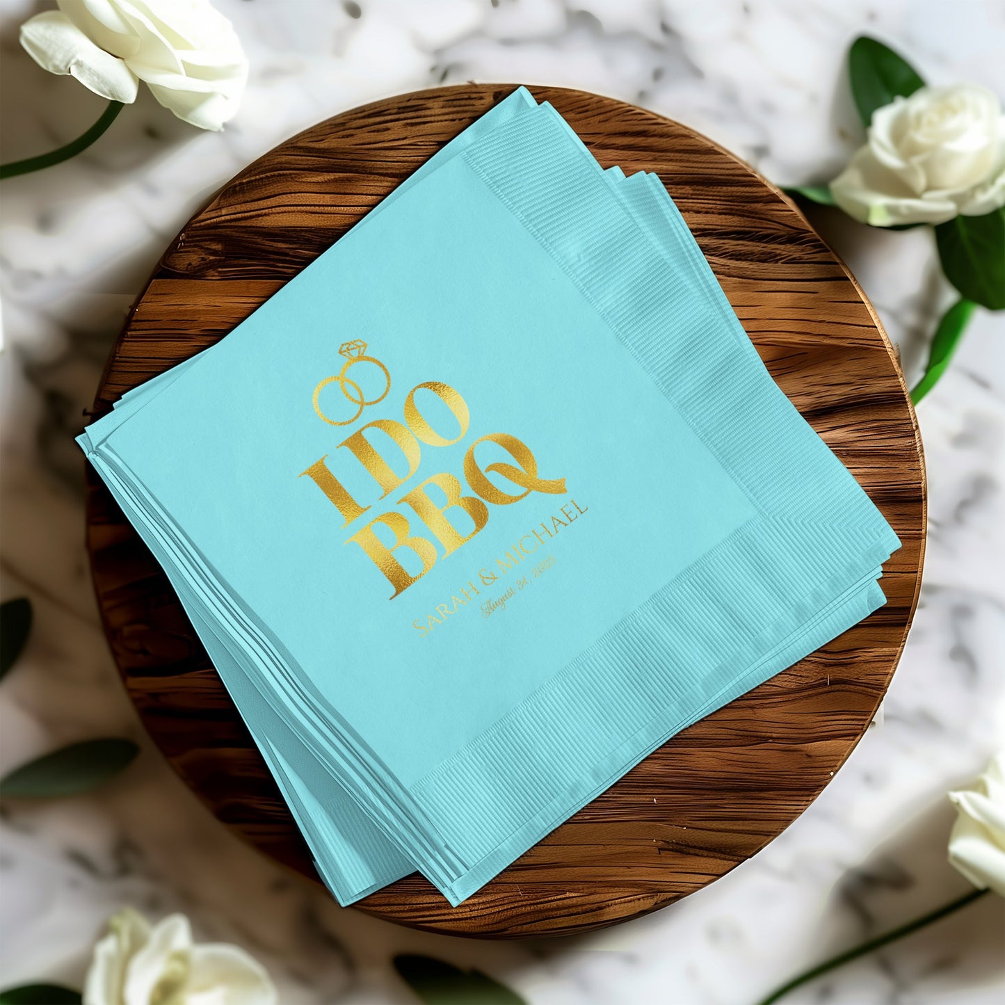 IDO BBQ Wedding Custom Printed Party Napkins product