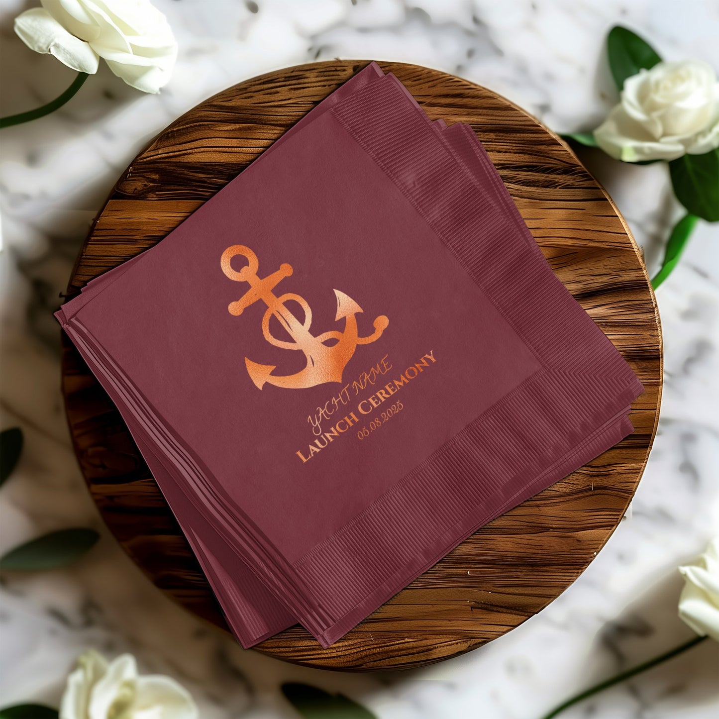 Elegant Anchor Design Yacht Party Napkin product type