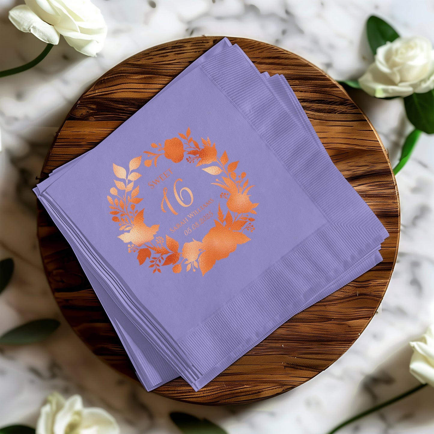 Sweet 16 Lavender Theme Decorative Napkins product