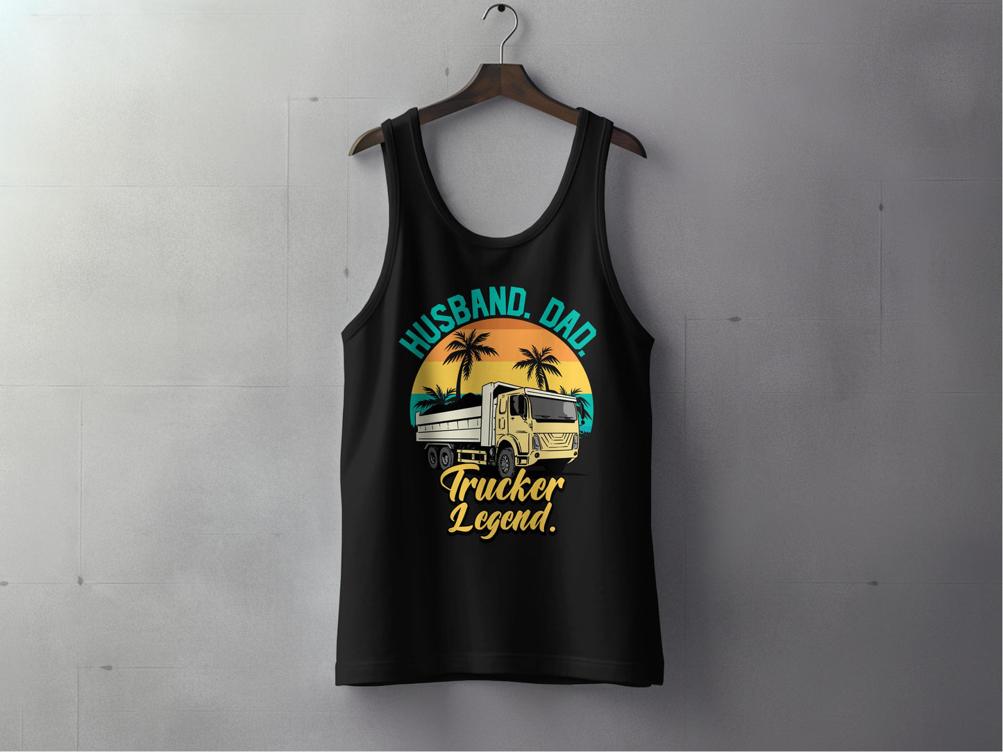 Husband Dad Trucker Legend Tank Top product type