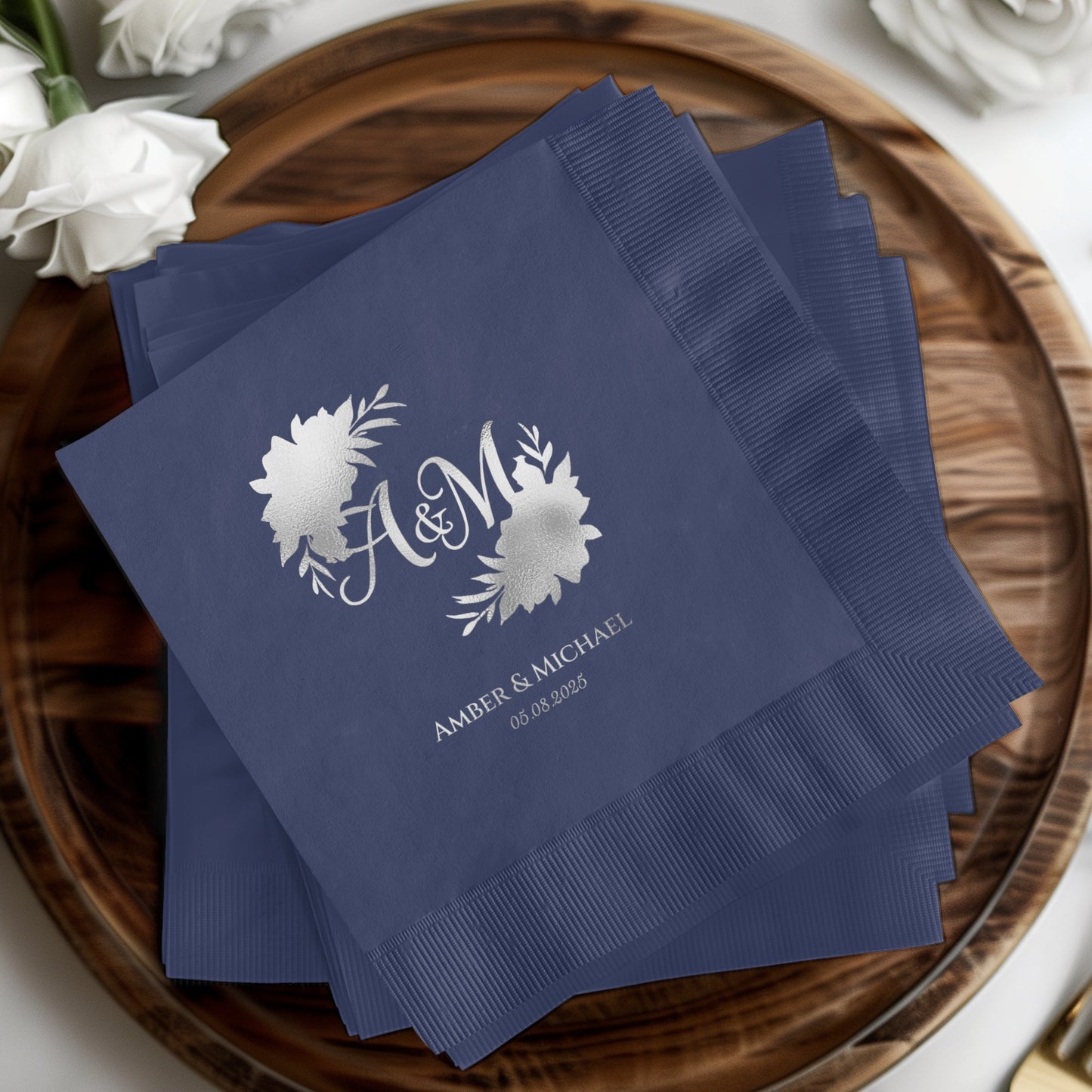 Personalized Wedding Monogram Cocktail Napkins product type