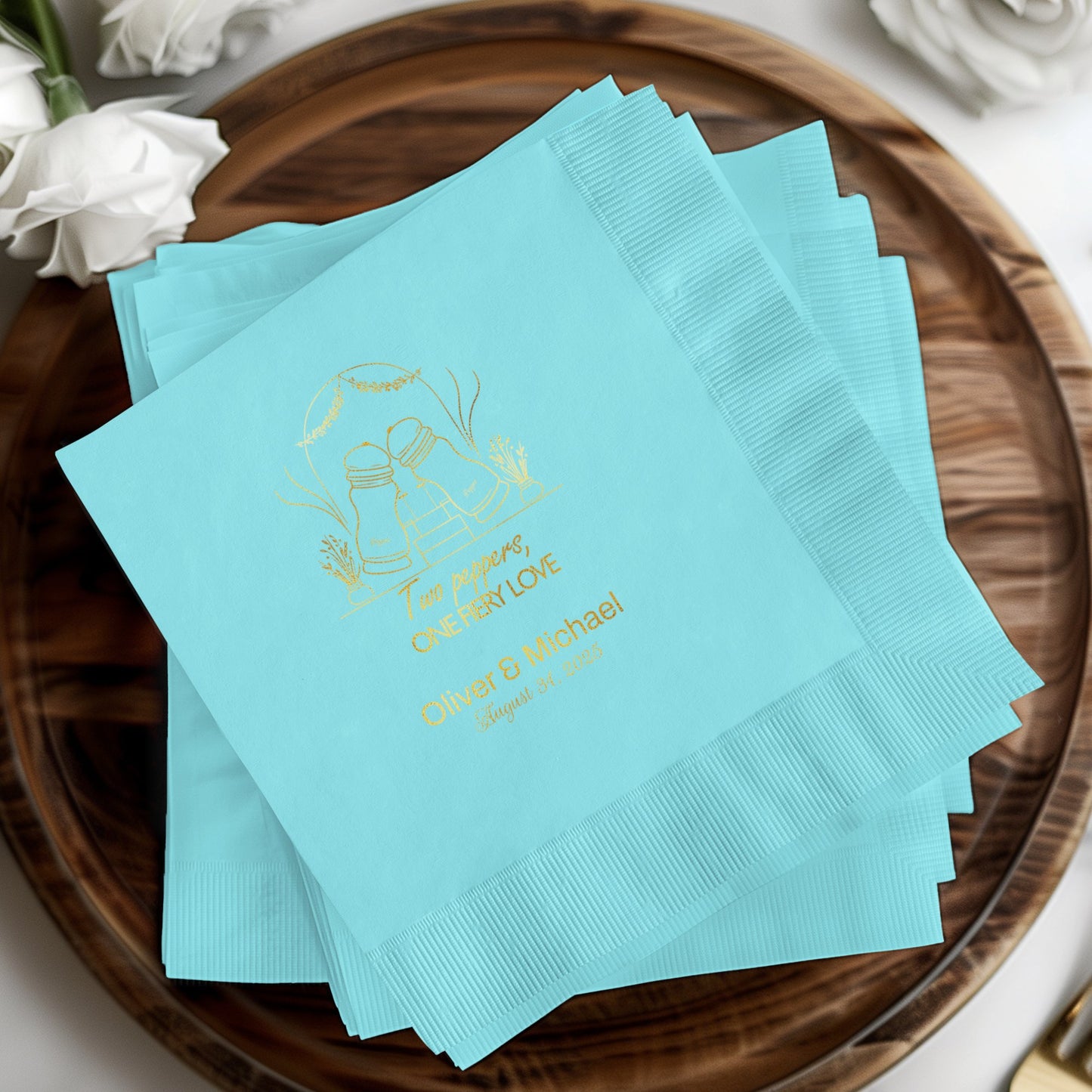 Personalized Wedding Napkins with Elegant Design product type