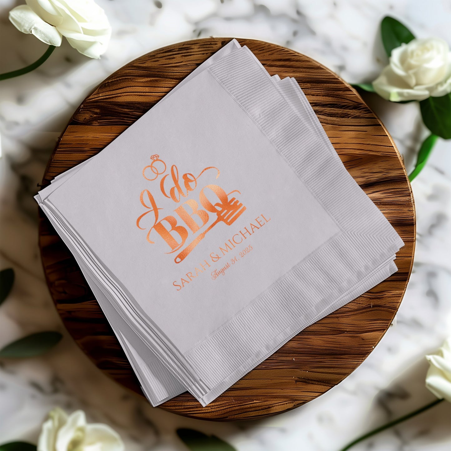 Personalized I Do BBQ Wedding Napkins product