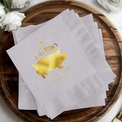 Elegant Personalized Wedding BBQ Napkins product