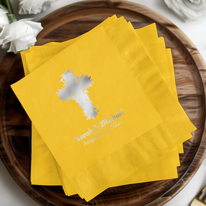 Personalized Yellow Wedding Napkins Product