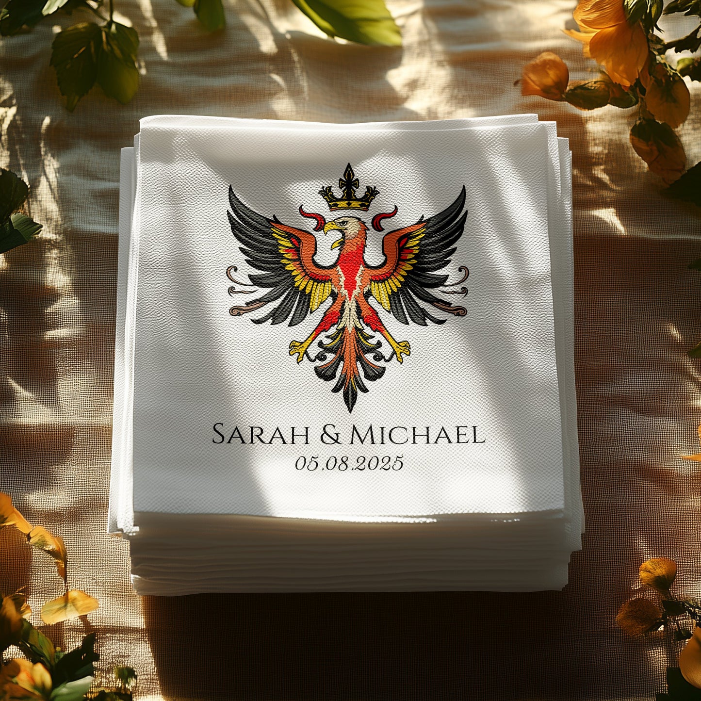 Customized Wedding Date Design Napkin product type