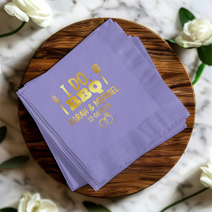 I Do BBQ Personalized Wedding Napkins product type