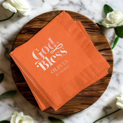 God Bless Personalized Event Napkins product