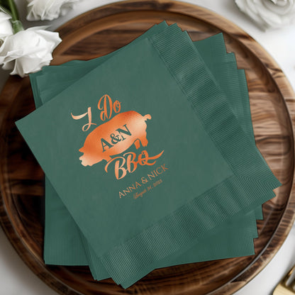 Custom BBQ Wedding Reception Napkin Product