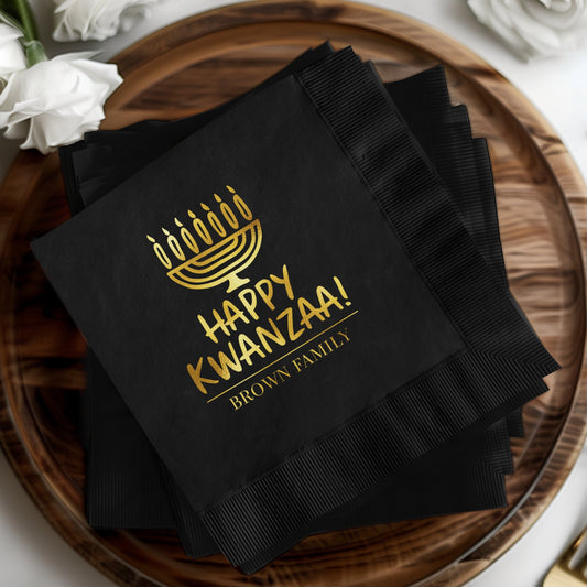 Happy Kwanzaa Brown Family Napkins product