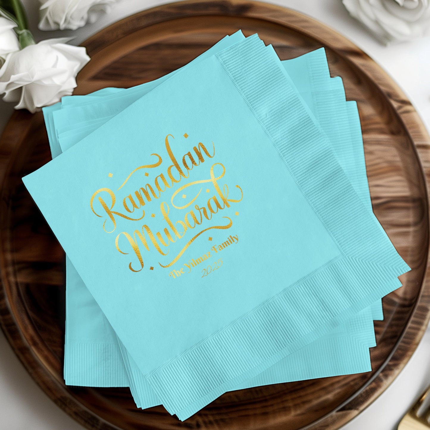 Ramadan Mubarak Personalized Napkins Product