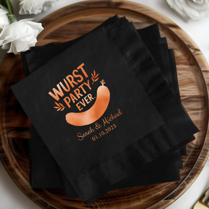 Wurst Party Ever Personalized Wedding napkin product