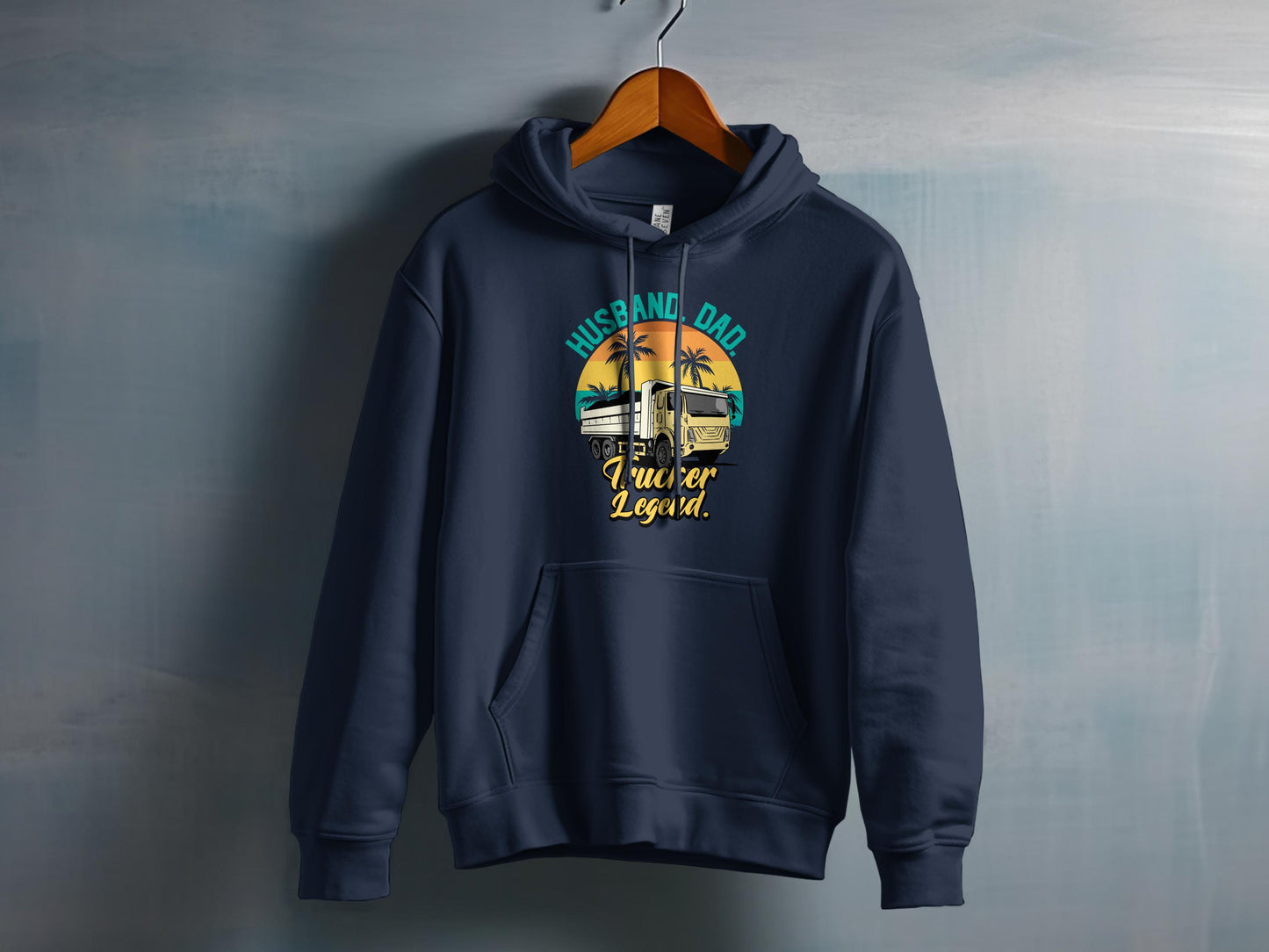 Husband Dad Trucker Legend Graphic Hoodie product
