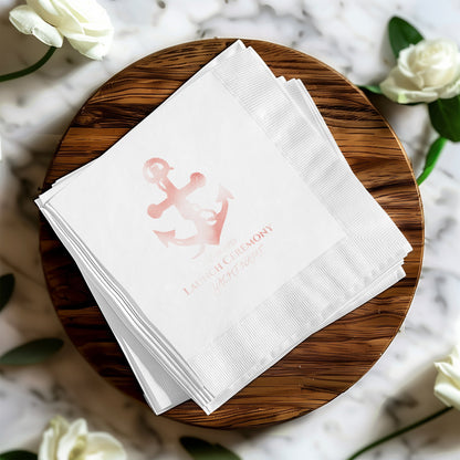 Launch Ceremony Yacht Name Napkin product